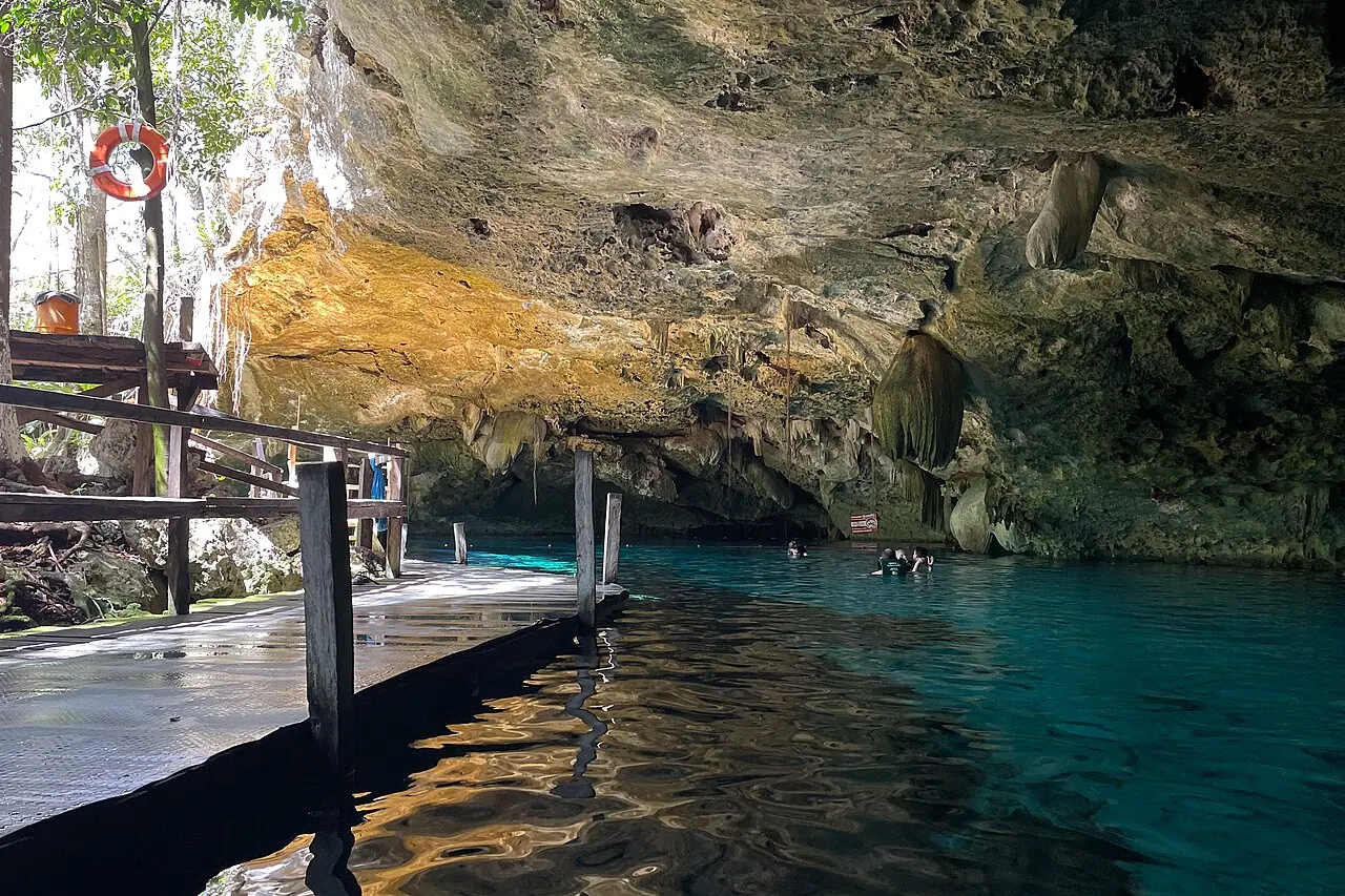 Cenote with clear water